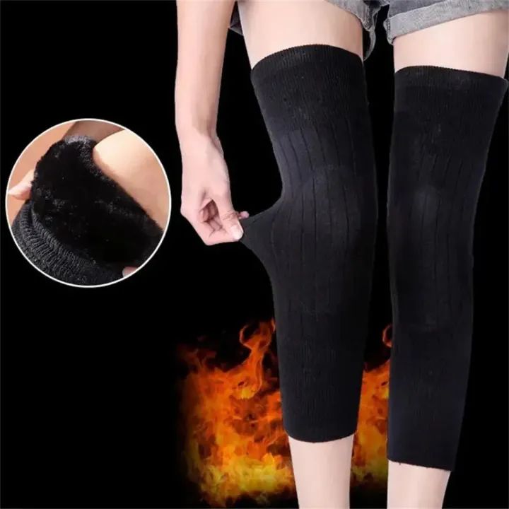 Winter Plush Compression Socks & Knee Pads | Warm, Non-Slip Support