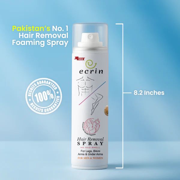 Ecrin Hair Removal Foaming Spray – Advance Formula with Refreshing Fragrance (200ml)