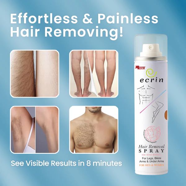 Ecrin Hair Removal Foaming Spray – Advance Formula with Refreshing Fragrance (200ml)