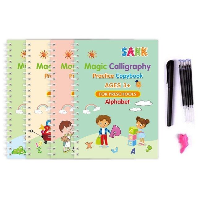 Pack Of 2 – 8.5 Inch LCD Writing Tablet + 4pcs Sank Magic Practice Book Set