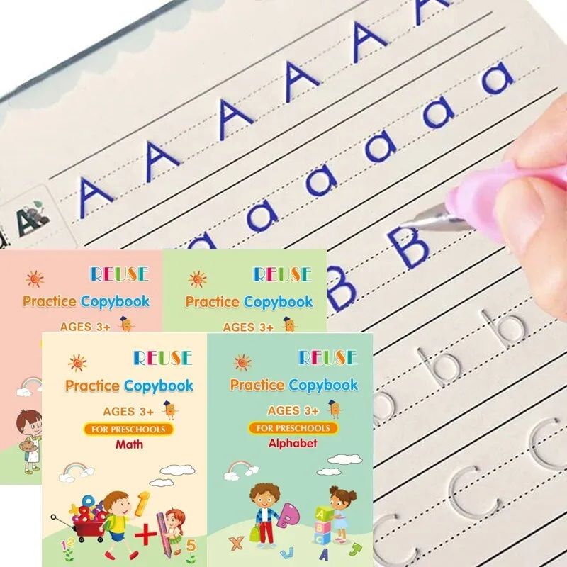 Pack Of 2 – 8.5 Inch LCD Writing Tablet + 4pcs Sank Magic Practice Book Set