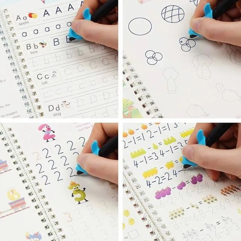 Pack Of 2 – 8.5 Inch LCD Writing Tablet + 4pcs Sank Magic Practice Book Set