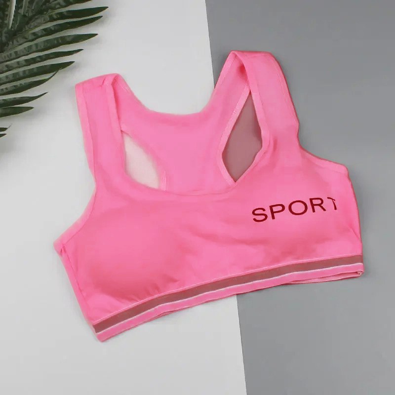 Essential Girls Sports Bra – Camisole Style Wireless Training Bra (Free Size)