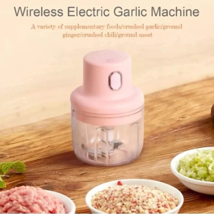 Portable Electric USB Rechargeable Mini Food Chopper – Fruit, Vegetable, Garlic & Onion Grinder