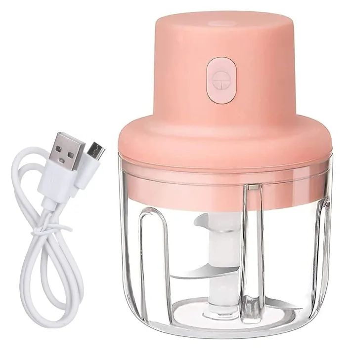 Portable Electric USB Rechargeable Mini Food Chopper – Fruit, Vegetable, Garlic & Onion Grinder