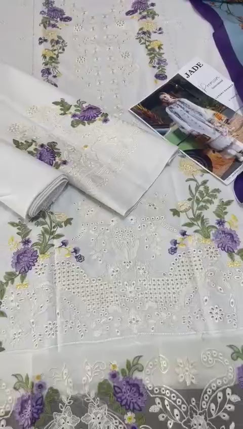 Jade Luxury Embroidered Dhanak 3-Piece Suit with Soft Wool Shawl – Winter 2025