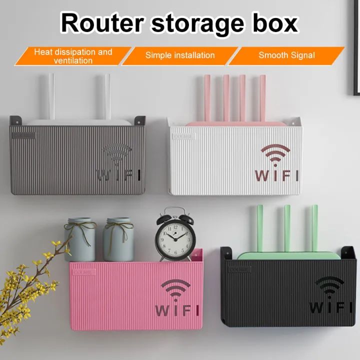 Router Storage Box | Wall-Mounted WiFi Organizer & Cable Management