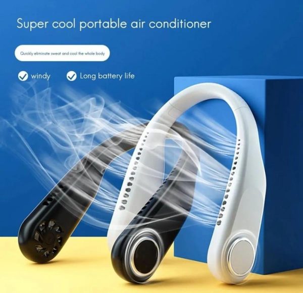 Portable Blade-less Neck Fan – Fold able, Hands-free Cooling For Travel & Sports