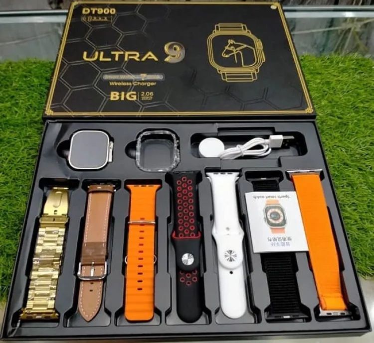 DT 900 Ultra 9 Smartwatch | 7-in-1 Straps, 49MM Full Touch Display