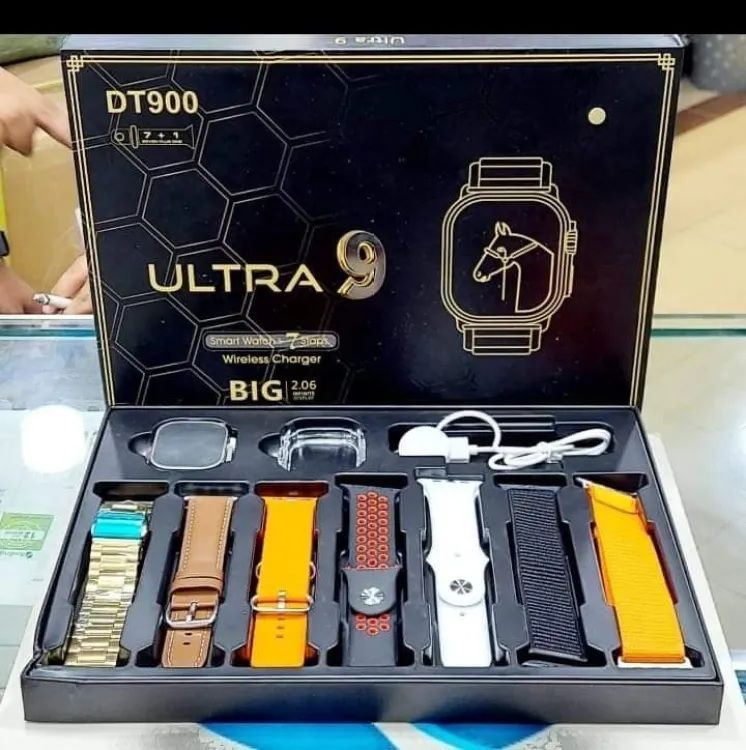 DT 900 Ultra 9 Smartwatch | 7-in-1 Straps, 49MM Full Touch Display