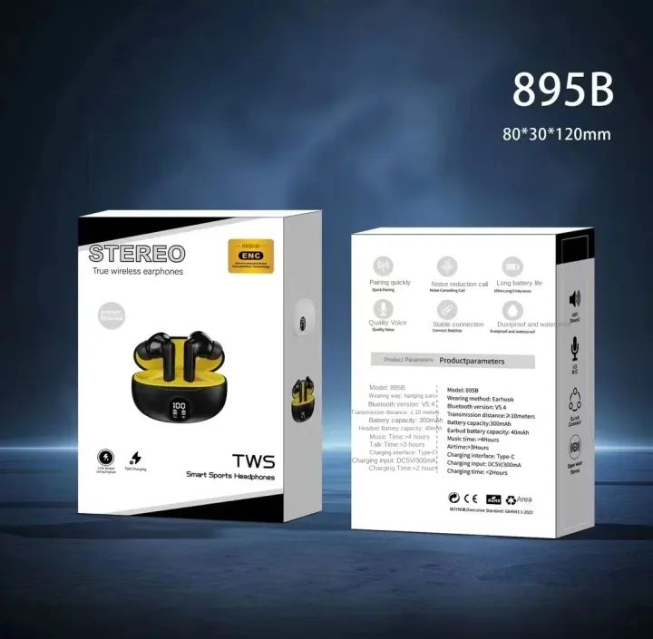 TWS Wireless Earbuds | ENC Noise Cancellation HiFi Stereo Bluetooth