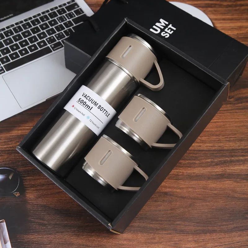 Vacuum Flask Set 500ml | 12-Hour Hot & Cool | 304 Steel Body