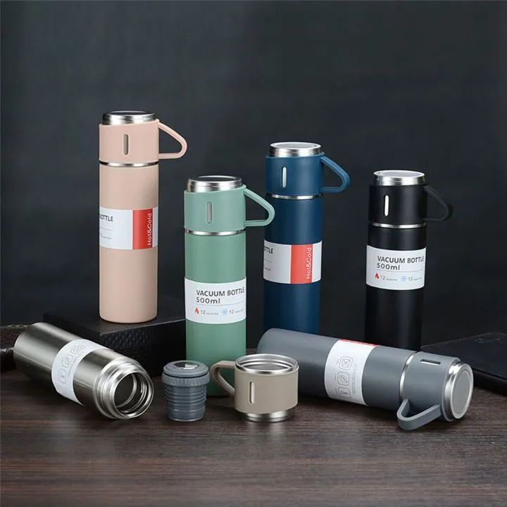 Vacuum Flask Set 500ml | 12-Hour Hot & Cool | 304 Steel Body