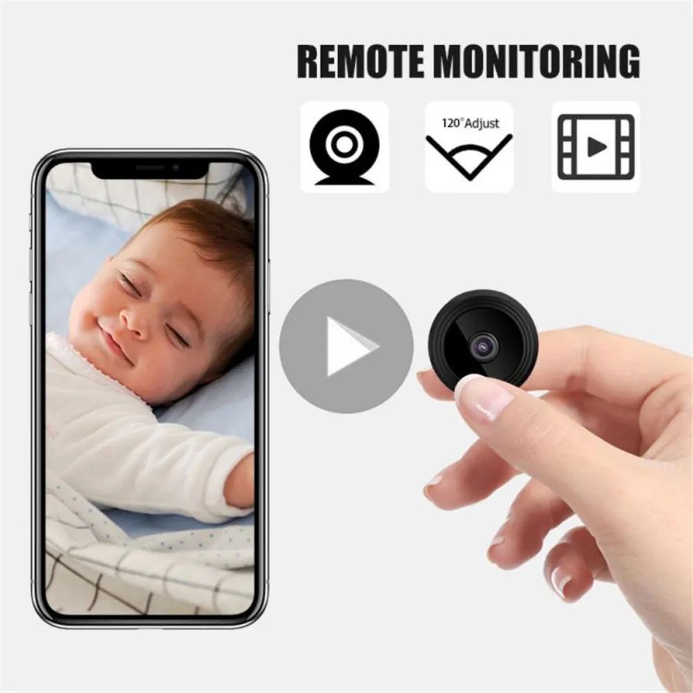 Mini Security Camera | Wide-Angle, Motion Detection & Night Vision
